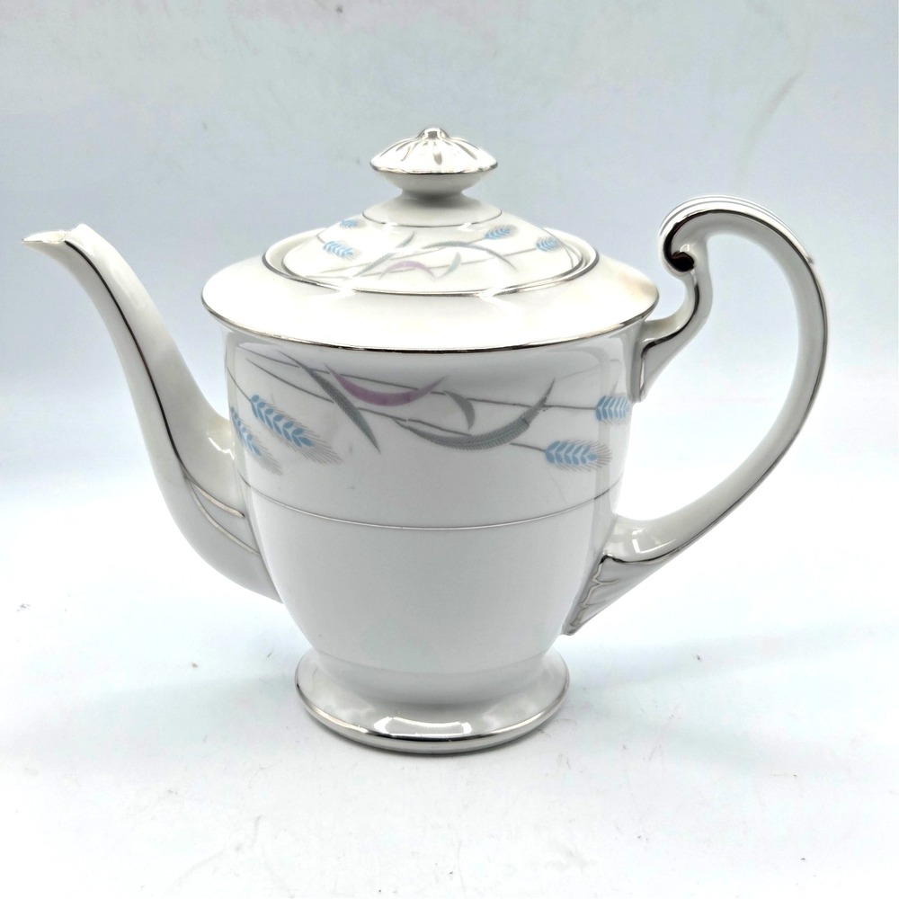 Valmont Royal Wheat China Teapot With Lid  Made in Japan Vintage RARE HTF‎